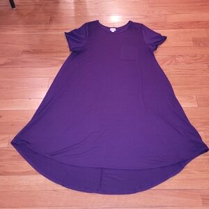 LuLaRoe Carly Dress, purple, 2XL